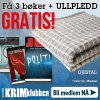 Krimklubben - 3 bøker + ullpledd fra Gjestal.jpg
